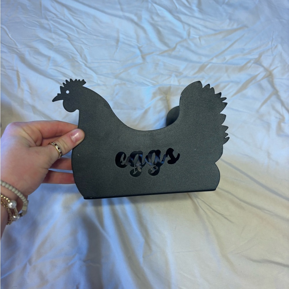 Brand New! Black Chicken Egg Holder